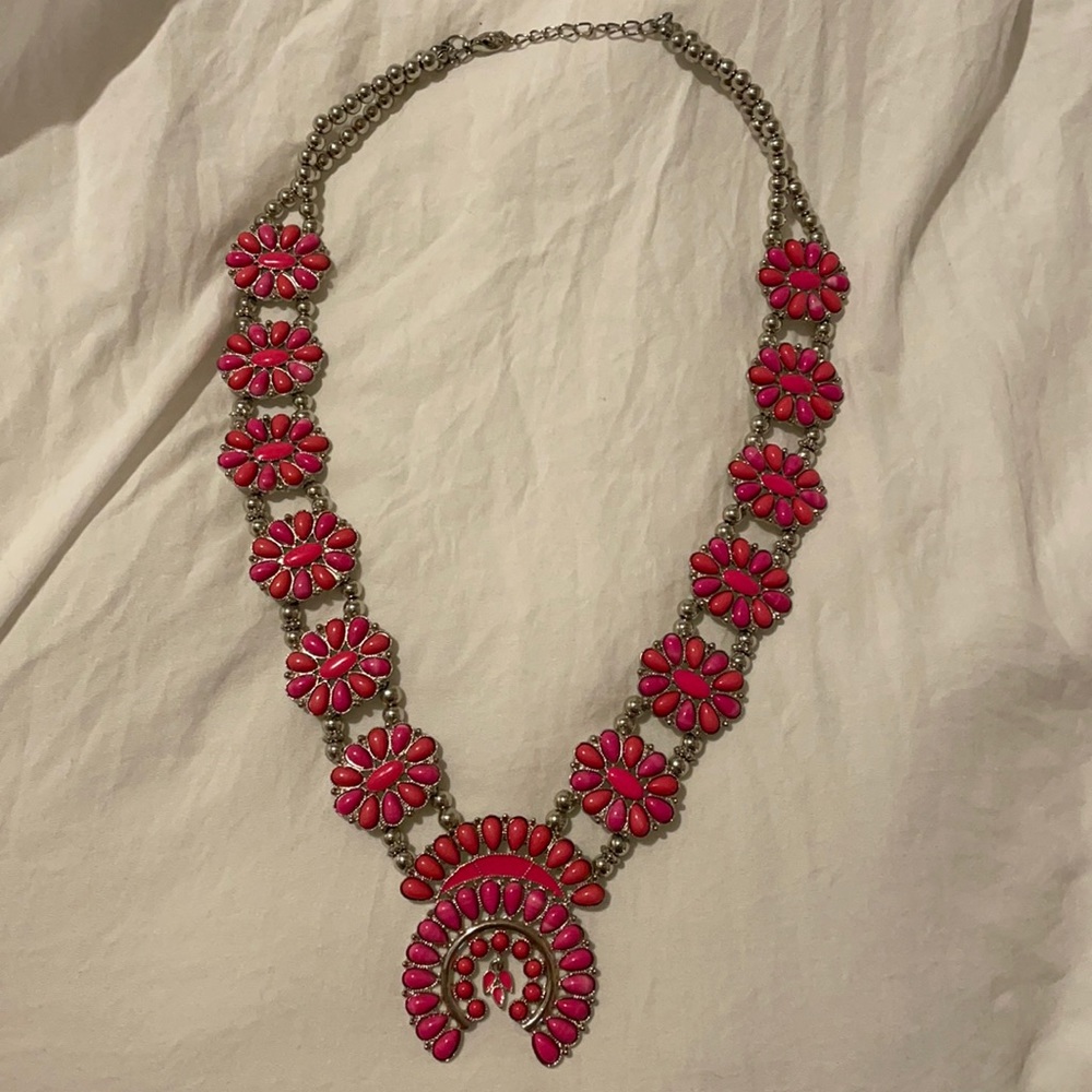 Hot pink faux squash blossom